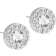 Blomdahl Brilliance Halo Earrings - Silver/Transparent