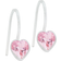 Blomdahl Fixed Heart Earrings - White/Pink