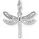 Thomas Sabo Charm Club Dragonfly Charm Pendant - Silver/Mother of Pearl/Multicolour
