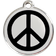 Red Dingo Enamel Tag Peace Small