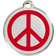 Red Dingo Enamel Tag Peace Small