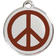 Red Dingo Enamel Tag Peace Medium