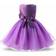 Evening Dress with Bow & Flowers - Purple (2825-42411)