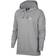 Nike Essential Fleece Pullover Hoodie Women - Dark Grey Heather/Matte Silver/White