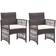 vidaXL 46439 2-pack Garden Dining Chair