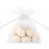 PartyDeco Party Bags Organza White 20-pack