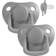 Filibabba Pacifiers Dark Grey 0-6m 2-pack