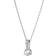 Swarovski Solitaire Pendant Necklace - Silver/White