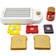 MaMaMeMo Wooden Toaster Set