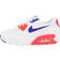 Nike Air Max 90 W - White/Flash Crimson/Racer Blue