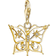 Thomas Sabo Butterfly Star & Moon Charm Pendant - Gold/White