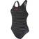 Speedo Endurance+ Printed Medalist Swimsuit - Black/White