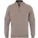 Stenströms Merino Half Zip Knitted Top - Mud Brown