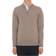 Stenströms Merino Half Zip Knitted Top - Mud Brown