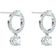 Swarovski Attract Circle Pierced Earrings - Silver/White