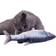 INF Interactive Cat Toy Splashing Fish Gray