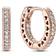 Pandora Pavé Heart Hoop Earrings - Rose Gold/Transparent