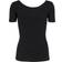 Pieces Kitte Ribbed Short Sleeved Top - Black