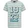 Hummel Mack Striped T-shirt - Grey/Turquoise with Print