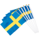 Hisab Joker Decor Swedish Hand Flag Blue/Yellow 6-pack