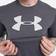 Under Armour Big Logo Short Sleeve T-shirt - Charcoal Medium Heather/White
