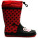 Dare 2b Kid's Mudplay Dinosaur Wellingtons - Red/Black Solid