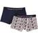 Tommy Hilfiger Logo Waistband Organic Cotton Trunks 2-pack - Mbu/Flag/Logo/Aop/Desert Sky (UB0UB00291)