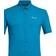 Salewa Puez Minicheck 2 Dry Short Sleeve Shirt - Blue/Blue Danube