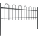 vidaXL Garden Fence with Hoop Top 66.9x23.6"