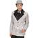 Widmann Sequin Jacket Silver with Black Collar