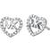Michael Kors Precious Pavé Heart Logo Earrings - Silver/Transparent
