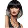 Smiffys Manic Panic Alien Grey Ombre Glam Doll Wig