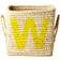 Rice Raffia Square Basket W