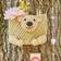 Rice Small Bear Raffia Hanging Basket