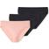 Schiesser Cotton Essentials Tai Panties 3-pack - Pink/Black