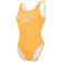 Speedo Summer Stripe Logo Deep U-Back Swimsuit - Mango/White