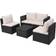 vidaXL 43109 Lounge-Set, 1 Bord inkl. 4 Soffor