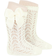 Condor Cotton Openwork Knee High Socks with Bow - Beige (25192_000_303)