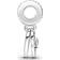 Pandora Heart & Mum Dangle Charm - Silver/Pink