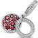 Pandora Sparkling Disc Double Dangle Charm - Silver/Red/Transparent