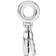 Pandora Sparkling Disc Double Dangle Charm - Silver/Red/Transparent