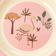 Rice Melamine Kids Bowl with Pink Jungle Animals Print