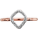 Monica Vinader Riva Mini Kite Stacking Ring - Rose Gold/Diamonds