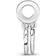 Pandora Linked Sister Hearts Split Dangle Charm - Silver/Transparent