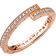 Pandora Sparkling Overlapping Ring - Rose Gold/Transparent