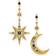 Thomas Sabo Royalty Star and Moon Earrings - Gold/Multicolours