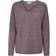 Only V-Neck Knitted Pullover - Red/Rose Brown