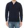 Stenströms Merino Wool Cable Half Zip - Navy