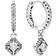 Pandora Square Sparkle Hoop Earrings - Silver/Transparent