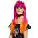 Smiffys Day of the Dead Wig Orange